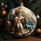 thumbnail image 4 of Precios Inmejorables, Adorno de árbol de Navidad plano de acrílico Lindo adorno redondo de acrílico Akmoler, 4 of 8