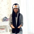 thumbnail image 4 of LIZENG Toddler Winter Hat Gloves Scarf Set Outdoor Thickened Warm Baby Hat Animal Hat Kids Hat and Gloves Set Boys, 4 of 4