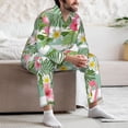 thumbnail image 7 of Sikiie Tropical Flamingo Mens Pajama Set, Soft Warm Long Sleeve Sleepwear, Cozy Button-Down Pjs for Men-X-Large, 7 of 7
