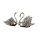 thumbnail image 4 of 2 esculturas de cisne, adornos de cisne, chucherías elegantes para el Día de San Valentín. plata, 4 of 9