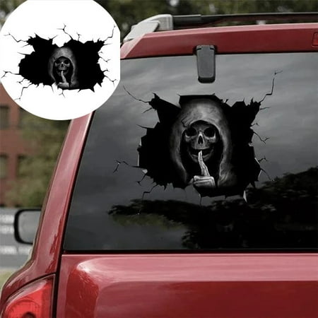 Black Friday Deals 2021! Halloween - HappySilent Skull Sticker Window Home Decoration Decal Decor