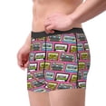 thumbnail image 2 of Sikiie Retro Cassette Print Men's Boxer Briefs, Elastic Waistband Boxer Briefs Leggings-XX-Large, 2 of 5
