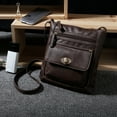 thumbnail image 3 of Cbcbtwo Crossbody Bags for Women, 9" Fashion Plain Faux Leather Canvas Crossbody Bag Shoulder Bag Crossbody Purse Messenger Bag Gifts for Women (Coffee), 3 of 6