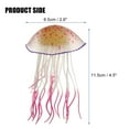 thumbnail image 2 of Unique Bargains Aquarium Jellyfish Glow Decor Fish Tank Fluorescent Jellyfish Ornaments Pink 2.6"x4.5" with Suction Cup, 2 of 6