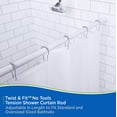 thumbnail image 3 of Kenney Twist & Fit No Tools Tension Shower Curtain Rod, Adjustable 36-63 Inches, White, 3 of 10