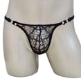 thumbnail image 2 of Intimates Men's Lace Mesh Pouch G-string Thong T-back Lingerie Brief Panty One Size, 2 of 5