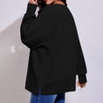 thumbnail image 4 of Fmbrln Womens Lightweight Hoodless Sweatshirts Long Sleeve Crew Neck Solid Sweatshirts Casual Loose Pullover Tops Black M, 4 of 9