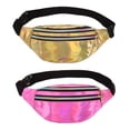 thumbnail image 1 of Riñonera deportiva impermeable y brillante con cinturón ajustable para fiestas rave, festivales, viajes y senderismo., 1 of 5