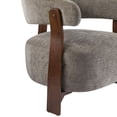 thumbnail image 5 of Christopher Knight Home 31.5" Modern Upholstered Accent Armchair with Curved Wood Legs, Brown, 5 of 11