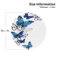 thumbnail image 3 of Bingfone Vintage Blue Flying Butterflies Leather Drinks Coasters With Set Of 6,Suitable For Home Kitchen,Coffee Cup Coasters Home Gift, 3 of 9