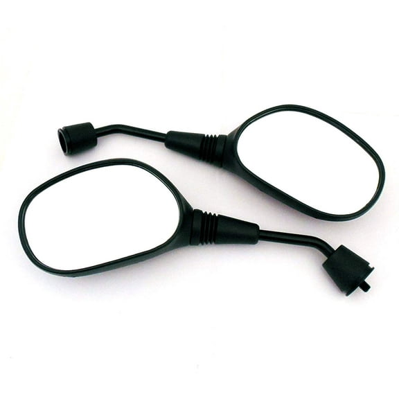 Motorcycle Scooter Mirror Set - 8mm RH/RH Thread - Black (Model 0106)