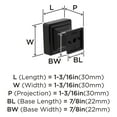 thumbnail image 4 of Amerock Eleva 1-3/16 inch (30mm) Length Matte Black Cabinet Knob, 10 Pack, 4 of 4