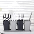 thumbnail image 3 of Flatware & Silverware Cutlery Holder Caddy Organizer for Countertop, Multifunctional Kitchen Utensil Holder - Space Saver Modern Kitchen Utensils Organizer, 3 of 4