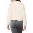 thumbnail image 3 of INSPIRE CHIC Veste Courte Duveteuse pour Femme en Fausse Fourrure à Col Rabattu, Ouverte à L'Avant, L Blanc, 3 of 6