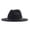 Black, variant on Womens Classic Wide Floppy Panama Hat Belt Buckle Wool Fedora Hat Hat Organizer for Baseball Caps Shelf One Size
