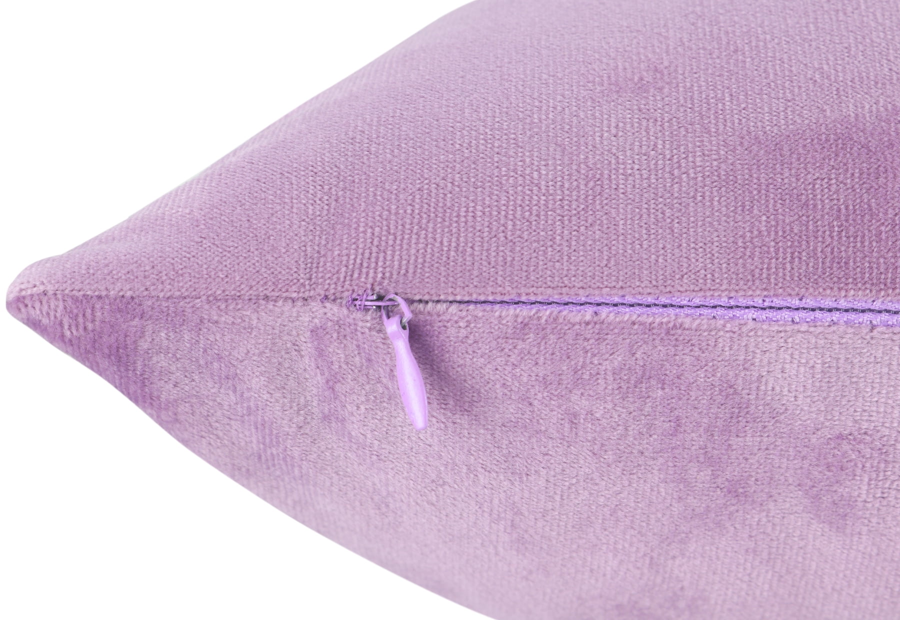 Clara Clark Plush Solid Decorative Microfiber Square Throw Pillow Cover with Throw Pillow Insert for Couch, Lavendar, 16"x16"", 4 Piece Decorative Soft Throw Pillow Set