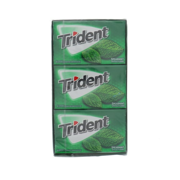 Trident, Value Pack Spearmint, Count 12 (14Pcs) - Gum / Grab Varieties & Flavors