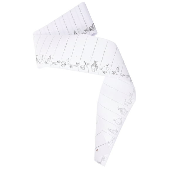 HAMPPLIES 1 Roll White Polyester Cotton Rectangular Iron-on Writeable Waterproof Name Labels for Clothes