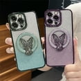 thumbnail image 4 of Kryonix for iPhone 7/8 Case Cute Shiny Magnetic Glitter Butterfly Stand Soft Protective Cover, Purple/Blue/Pink/Black, 4 of 10