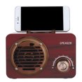 thumbnail image 4 of FT3001 Altavoz Bluetooth Vintage de madera portátil para exteriores caja de altavoz inteligente para ordenador grano de madera rojo, 4 of 8