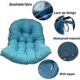 thumbnail image 3 of Coussin de Remplacement pour Chaise Oeuf Verte, Coussin Amovible pour Chaise Oeuf Coussin de Chaise Hamac Lavable, Coussin Épais Imperméable pour Chaise Panier Suspendue (Coussin sur, 3 of 4