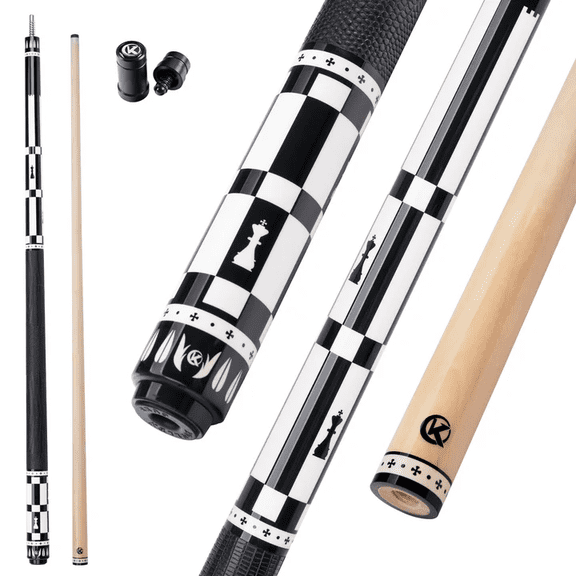 KONLLEN Pool Cue Stick with Maple Shaft 58-inch Professional Billiard Sticks 12mm Tip for Billiard Cue