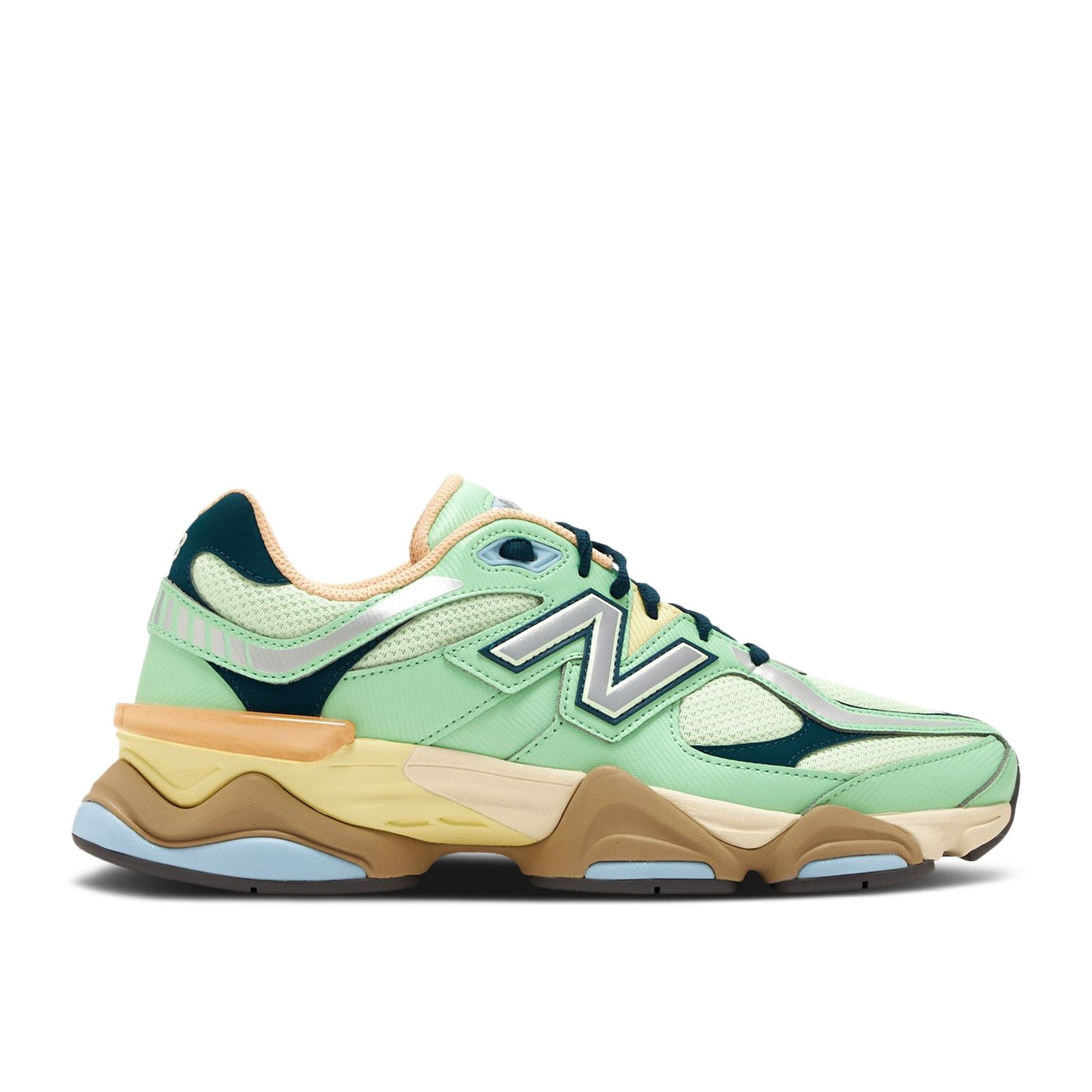 New Balance 9060 Men's Shoes, Green/Sweetgrass/Deep Ocean/Silver Metallic, Size 11.5