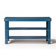thumbnail image 5 of Ktaxon 36" Solid Wood Shoe Bench 3-Tier Shoe Storage Rack Organizer for Entryway Hallway Closet Living Room Bathroom, Navy Blue, 5 of 17