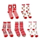 thumbnail image 1 of Qarigey 5 pares de calcetines de algodón con tema navideño, regalo para amigos y familiares, calcetines gruesos de dibujos animados Medias, 1 of 6