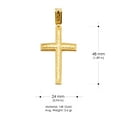 thumbnail image 2 of Ioka - 14K Yellow Gold Cross Religious Charm Pendant For Necklace or Chain, 2 of 4