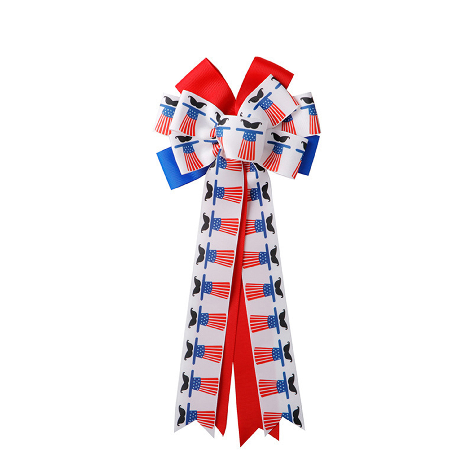 Memorial Day Decorations,Burlap Red White Blue Stripe Stars Bows for