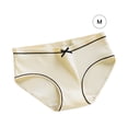 thumbnail image 3 of Qarigey Ropa interior elástica para mujer, calzoncillos de algodón para niña, bragas transpirables que absorben la humedad, ropa interior diaria Ropa interior amarillo claro METRO Qarigey AP000432-26, 3 of 6