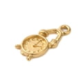 thumbnail image 2 of 20pcs Ion Plating(IP) 304 Stainless Steel Pendant Rhinestone Settings Alarm Clock Real 18K golden Plated Fit for 1mm Rhinestone 20x8x2mm Hole: 1.6mm, 2 of 3
