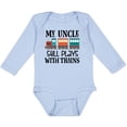 thumbnail image 3 of Inktastic My Uncle Still Plays with Trains Boys or Girls Long Sleeve Baby Bodysuit, 3 of 5