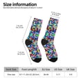 thumbnail image 5 of Yiaed Colorful Tie Dye Stained Glass 2 Print Great elasticity Crew Socks Sports socks for Men and Women, 5 of 5