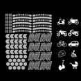thumbnail image 4 of Paquete de 72 pegatinas reflectantes surtidas Sunnimix pegatinas reflectantes, 4 of 6