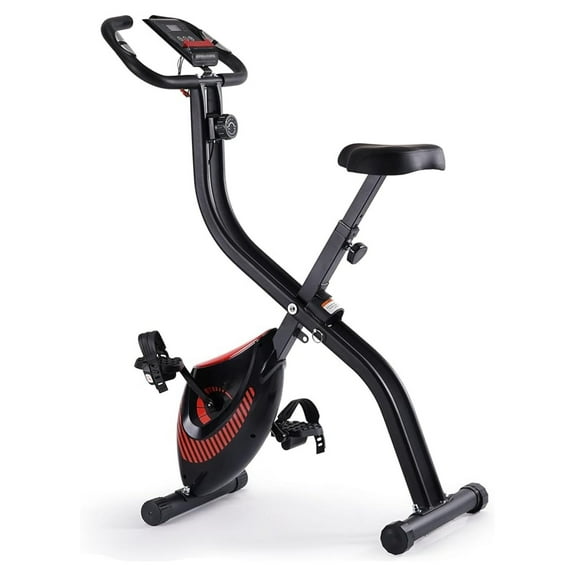 Exercise Bike 3 IN 1 Stationary Bike Folding Exercise Bike with 8-Level Adjustable Resistance Comfortable Seat Cushion LCD Monitor 265 lbs Weight Capacity for Home Gym Workout