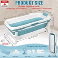thumbnail image 4 of solautey Foldable Bathtub Portable Soaking Bath Tub Effortless, 51'' Large Portable Bathtub for Adult, Ergonomically Designed for Hot Bath Ice Bath with Reached Out Hands, 4 of 8