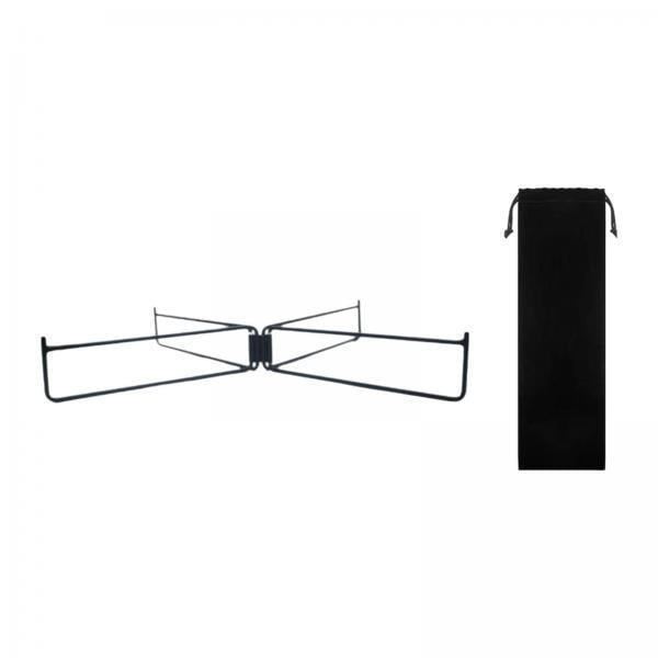 jinwen 2x Support de Refroidisseur Pliable Robuste pour Barbecue Cuisine Voyage Noir