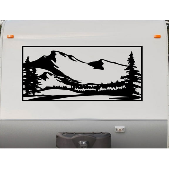 Mountain Scene Decal RV Camper Motor Home Sticker Mountain Scene MNT-5