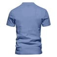 thumbnail image 4 of Mens Vintage Washed Polo Shirts Classic Fit Pullover Shirts Summer Lapel Button Tops Casual Retro Distressed Tee Top, M, 4 of 5
