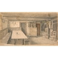 thumbnail image 3 of Hans Smidth 14x10 Black Modern Framed Museum Art Print Titled - Jydsk Bondstue (1867 - 1871), 3 of 5