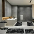 thumbnail image 7 of 6-Piece Mixed Color Bathroom Rug Set, Soft Water Absorbent Non-Slip Toilet Mats, Washable Plush Velvet Fleece, Modern Whole Room Decor, 7 of 7