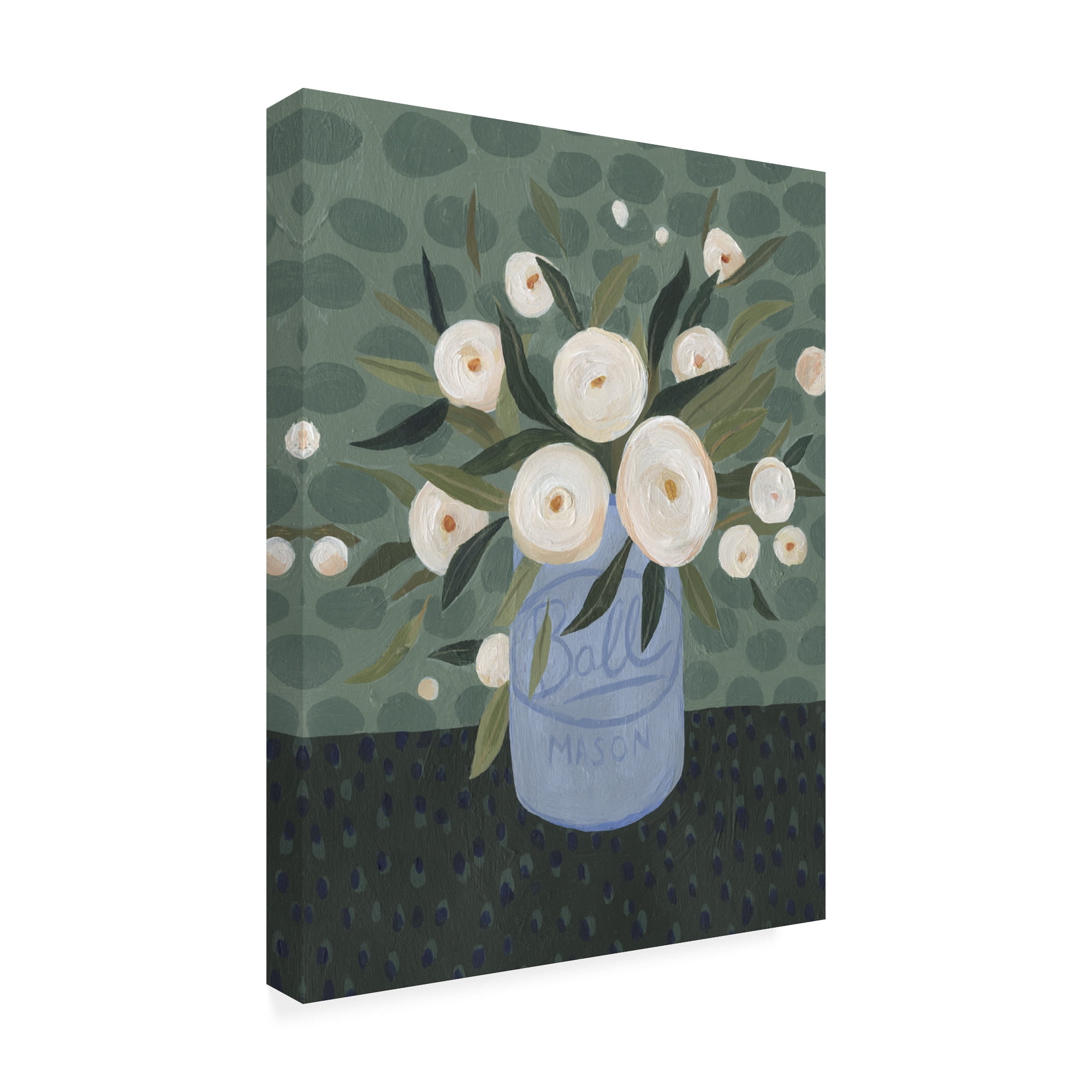 Trademark Fine Art 'Mason Jar Bouquet III' Canvas Art by Emma Scarvey