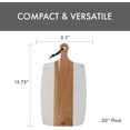 thumbnail image 2 of Dexas White Marble and Acacia Wood Charcuterie Board – 15.75 x 8.5 Serving Platter – Cheese, Meat & Appetizer Tray for Entertaining, 2 of 6