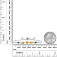 thumbnail image 3 of Gem Stone King 925 Silver and 10K Yellow Gold Yellow Citrine and London Blue Topaz and Lab Grown Diamond Tennis Bracelet for Women By Keren Hanan (1.51 cttw, Adjustable up To 9 inch), 3 of 3