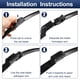 thumbnail image 5 of Unique Bargains 2pcs 24"+16" Limpiaparabris de Silicona para el Parabrisas Frontal de Nissan Frontier 2018-2023 Top-Lock / Botón de Presión, 5 of 6