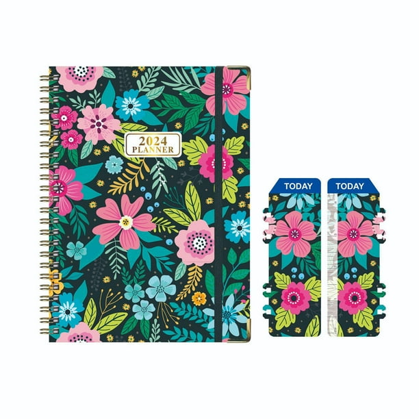 Daily Calendar Planner Notebook 2024 Weekly Monthly Office Agenda