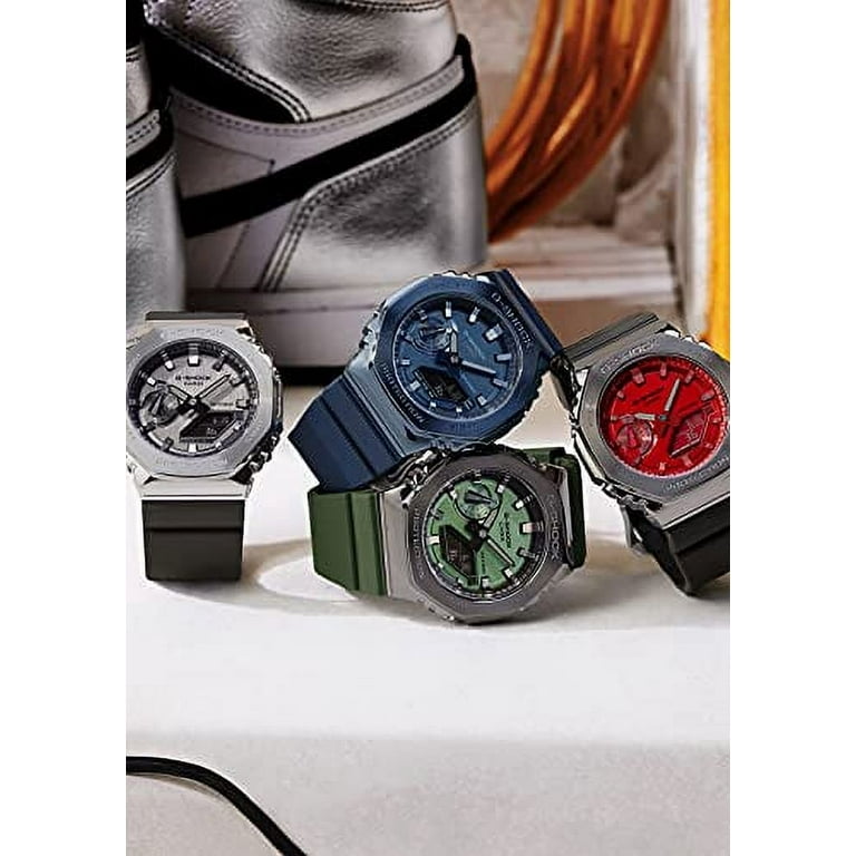 Casio Watch G-Shock Unisex Adult Watch Metal Covered Black GM-2100
