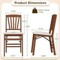 thumbnail image 3 of Costway 4 Set Kitchen Chairs with Rubber Wood Frame Upholstered Seat Hollowed Backrest, 3 of 8